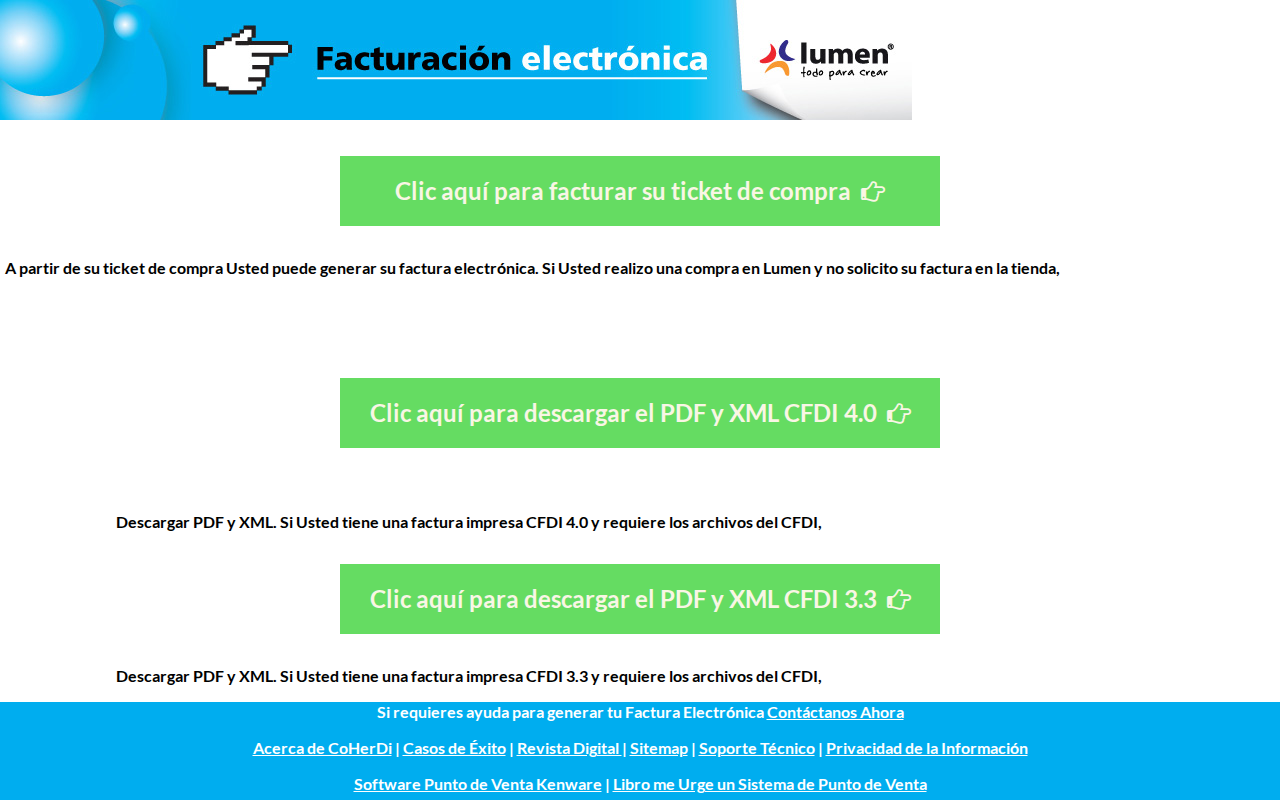Portal de facturación de Lumen